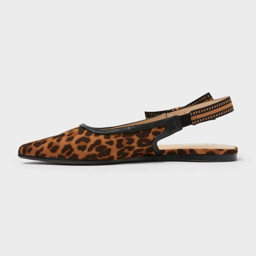 A New Day - Women's London Sling Back Flats - A New Day Brown  Brown - Picture 2 of 4
